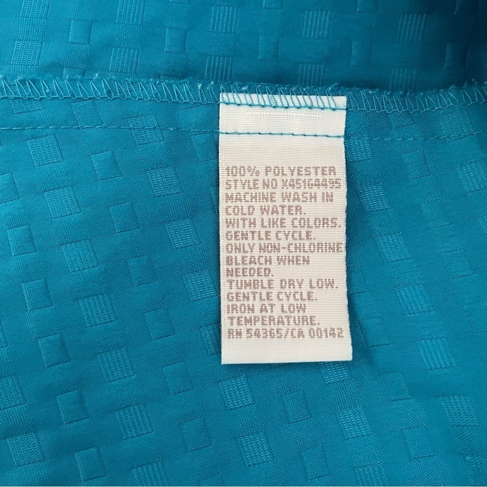 Tanjay Size 18 Blue Textured Button up Jacket, Roll-Tab Sleeves, Four Pockets - Picture 10 of 13